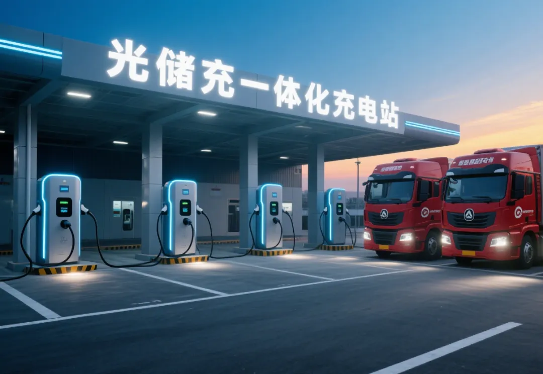 光储充一体化重卡充电站实景
